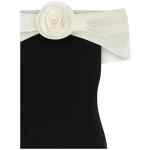 Self Portrait Black Crêpe Flower Maxi Dress