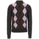 Self-Portrait Grey Argyle Lightweight Sweater