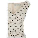 Self Portrait Cream Polka Dot Cotton Midi Dress