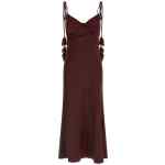 Self-Portrait Burgundy Satin Flower Midi Dress