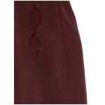 Self-Portrait Burgundy Satin Flower Midi Dress