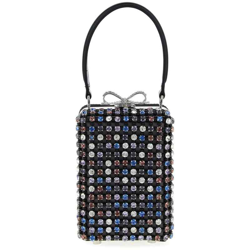 Self Portrait Multi Crystal Chainmail Handbag
