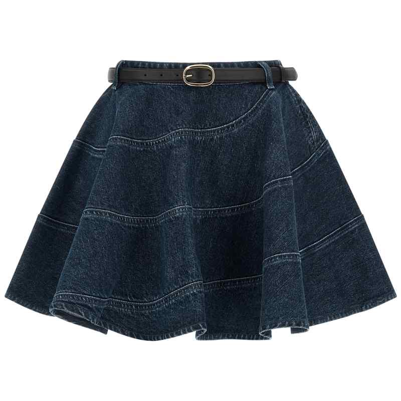 RS26554SKBLBLUE_01_M_2025-11-20T12-02-16.955Z-2 Self-Portrait Flared Denim Mini Skirt