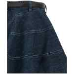 Self-Portrait Flared Denim Mini Skirt