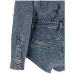 Self-Portrait Rhinestone Denim Jumpsuit