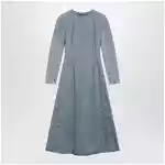 Maison Margiela Cup-shoulder denim midi dress in ice blue