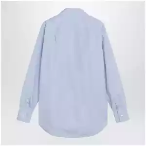 Maison Margiela Light blue blouse with folded collar