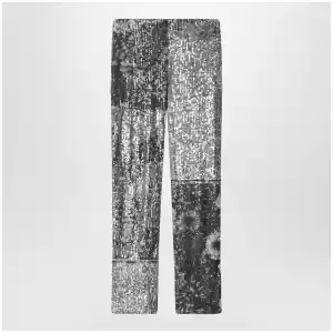 Maison Margiela Patchwork trousers with floral sequins, multicolor
