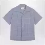 Maison Margiela Light blue check bowling shirt
