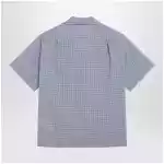 Maison Margiela Light blue check bowling shirt
