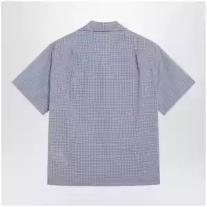 Maison Margiela Light blue check bowling shirt