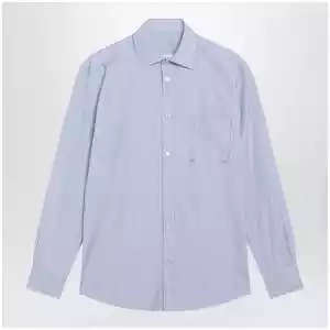 Maison Margiela Striped shirt in light blue cotton