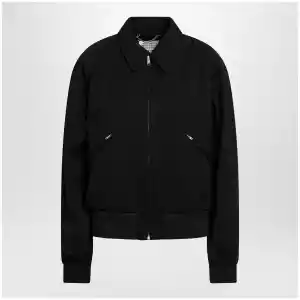 Maison Margiela Black zip-up jacket in virgin wool