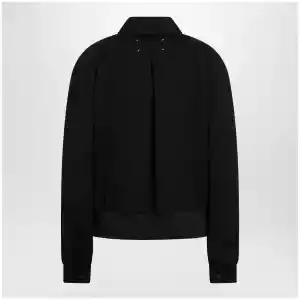 Maison Margiela Black zip-up jacket in virgin wool