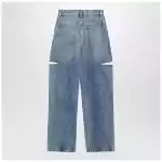Maison Margiela Loose blue jeans with drawstrings