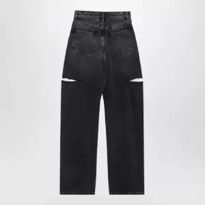 Maison Margiela Washed black jeans with side rips