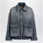 MM6 Maison Margiela Blue denim jacket with flap pockets