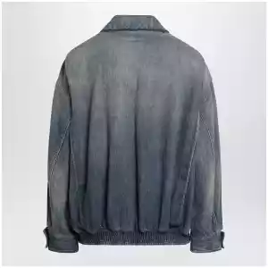 MM6 Maison Margiela Blue denim jacket with flap pockets