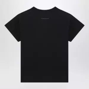 MM6 Maison Margiela Black T-shirt with Numeric Signature patch