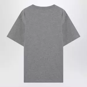 MM6 Maison Margiela Grey mélange cotton T-shirt with gloves