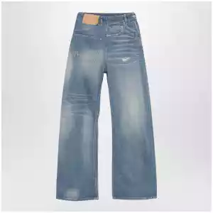 MM6 Maison Margiela Wide leg twist jeans blue