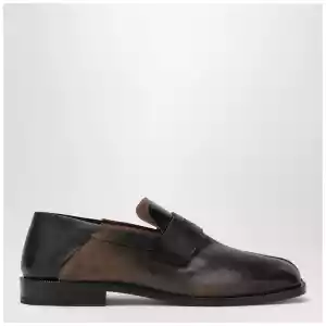 Maison Margiela Tabi City loafers in suede with laminated treatment