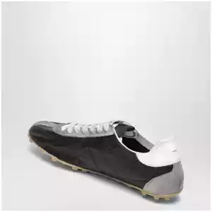 Maison Margiela Sprinters Sneakers In Black Leather And Vintage Suede