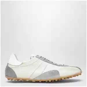 Maison Margiela Sprinters Sneakers In Cream Leather And Vintage Suede
