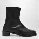 Maison Margiela Black Leather Tabi Ankle Boots