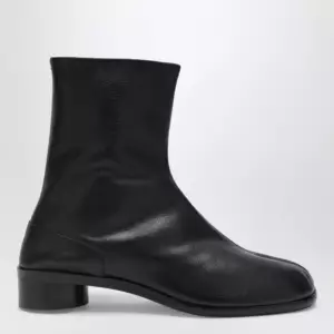 Maison Margiela Black Leather Tabi Ankle Boots