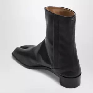 Maison Margiela Black Leather Tabi Ankle Boots