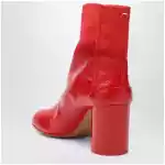 Maison Margiela Red patent leather Tabi ankle boots