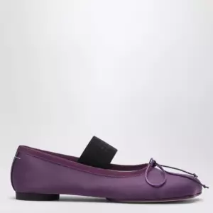 MM6 Maison Margiela Anatomic Numeric plum-colored ballet flats