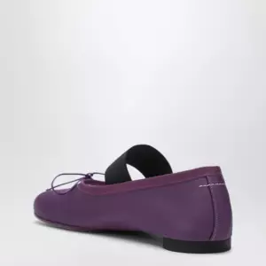 MM6 Maison Margiela Anatomic Numeric plum-colored ballet flats