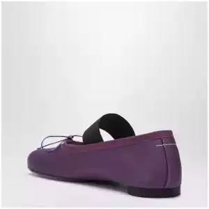 MM6 Maison Margiela Anatomic Numeric plum-colored ballet flats