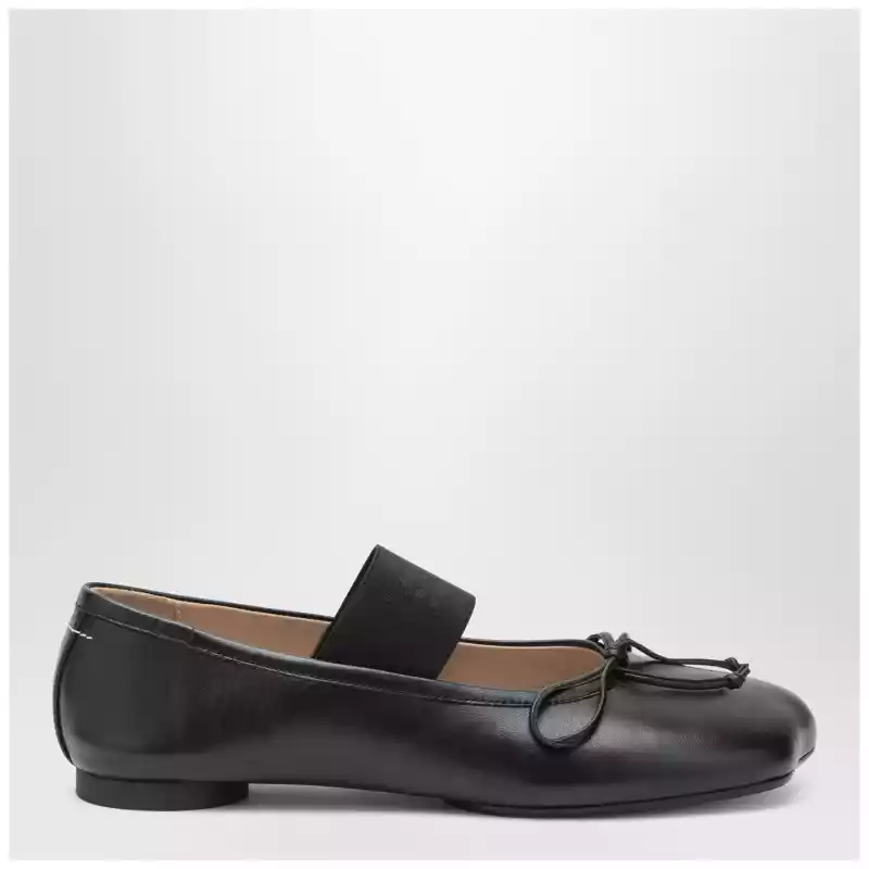 MM6 Maison Margiela Anatomic Numeric black ballet flats