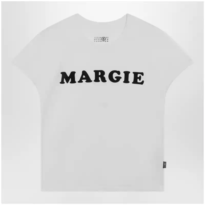 MM6 Maison Margiela Vintage jersey cotton T-shirt in white
