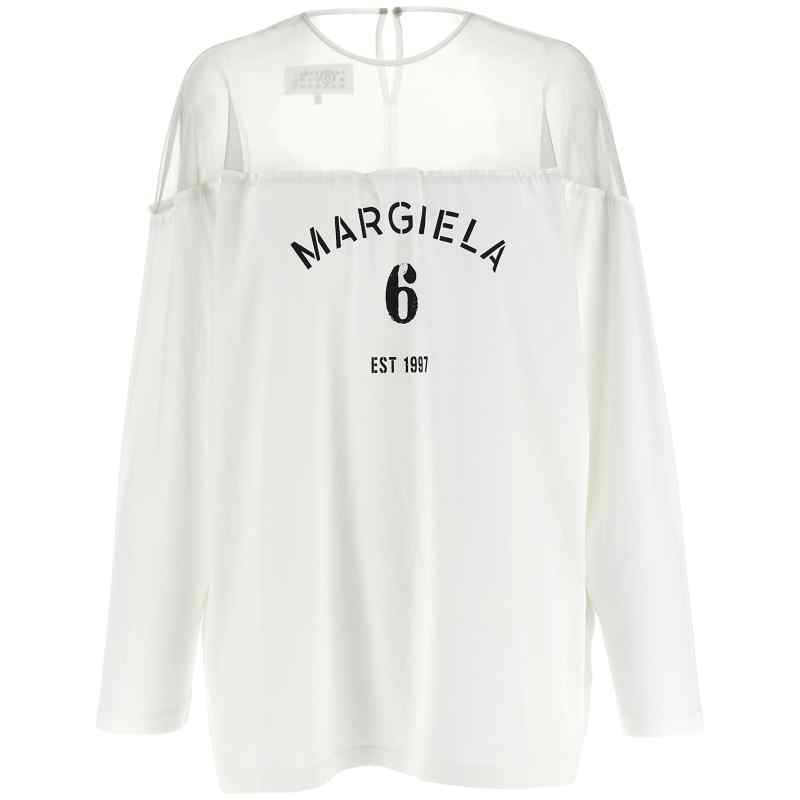 Mm6 Maison Margiela Tulle Insert T-shirt