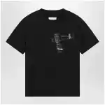 Maison Margiela Taped cotton jersey T-shirt in black