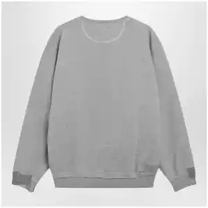 Maison Margiela Taped cotton jersey sweatshirt in grey