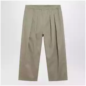 Maison Margiela Low-crotch cotton gabardine trousers in beige