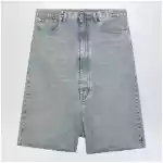 Maison Margiela Low-crotch denim bermuda shorts in ice blue