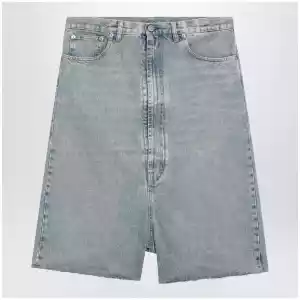 Maison Margiela Low-crotch denim bermuda shorts in ice blue