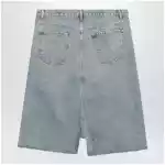 Maison Margiela Low-crotch denim bermuda shorts in ice blue