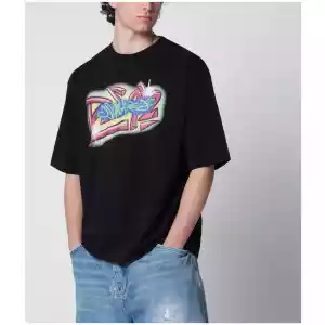 Dsquared2 Rebel Tags loose-fit cotton T-shirt in black