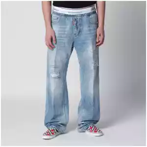 Dsquared2 Light-wash blue denim jogger jeans