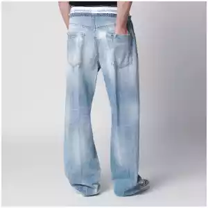 Dsquared2 Light-wash blue denim jogger jeans