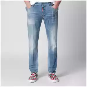 Dsquared2 Skater light-wash stretch denim jeans in blue
