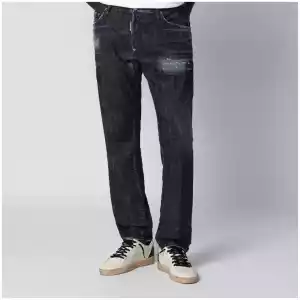 Dsquared2 Black washed-effect distressed jeans