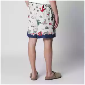 Dsquared2 Bermuda shorts with tropical print in silk